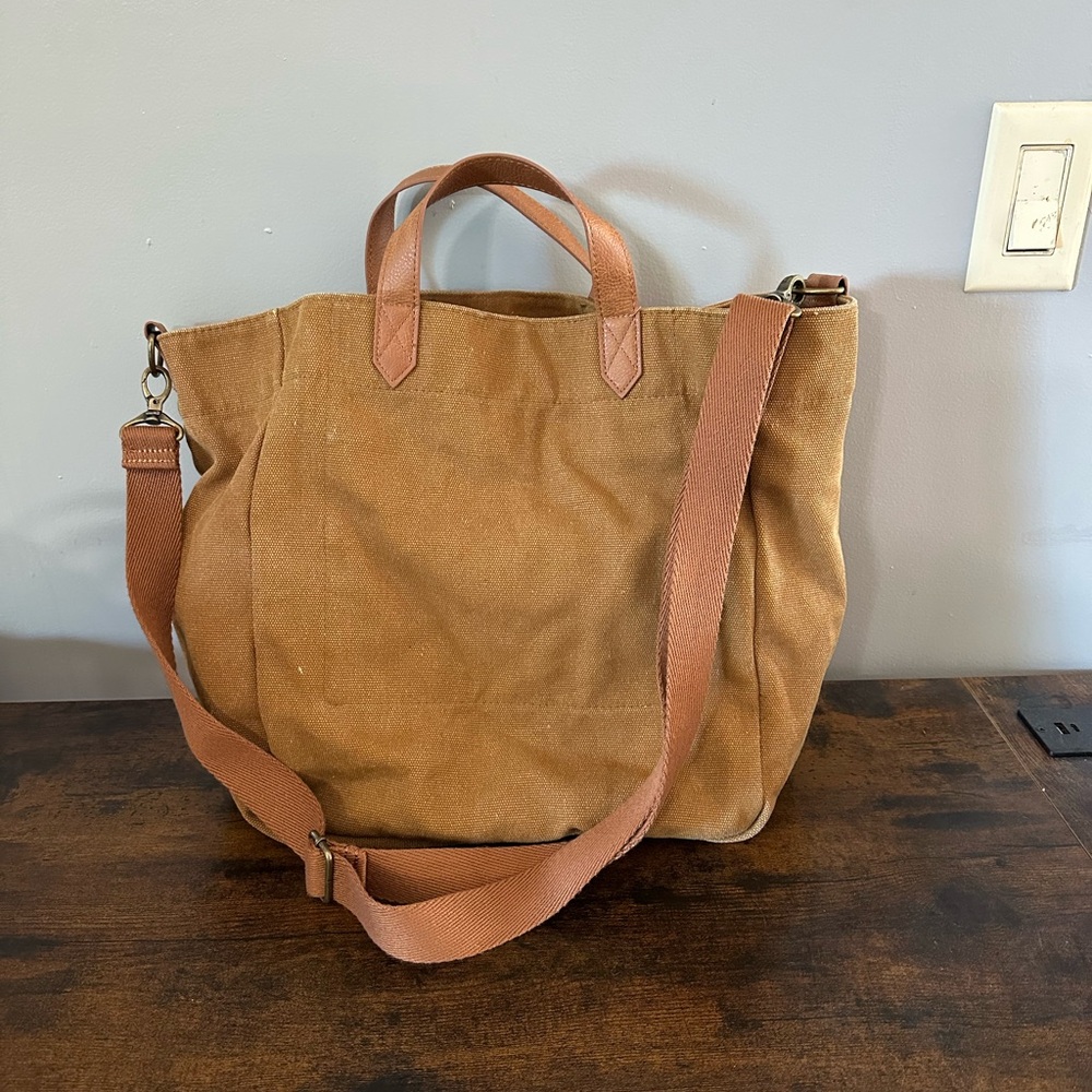 Tan Canvas Tote Bag